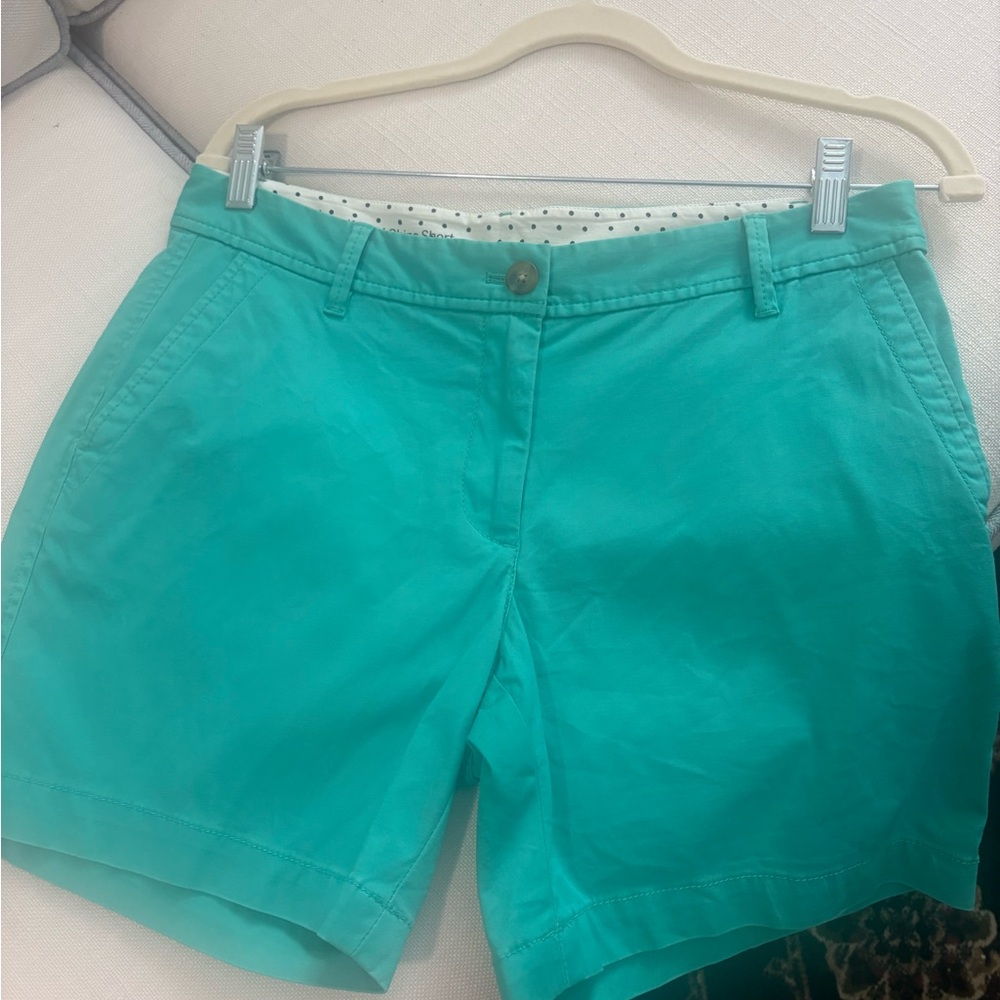 Talbots Teal Cotton Blend Bermuda Shorts
